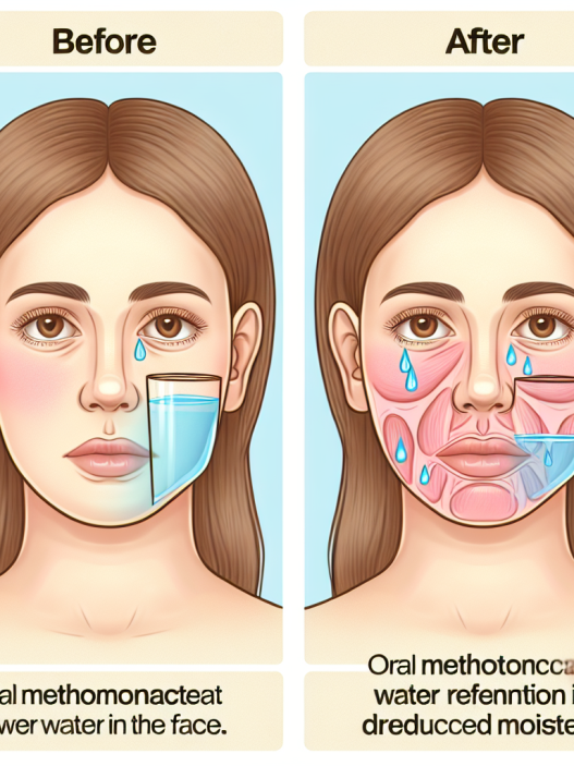 Geringe Wasserbindung im Gesicht durch Methanolonacetat oral